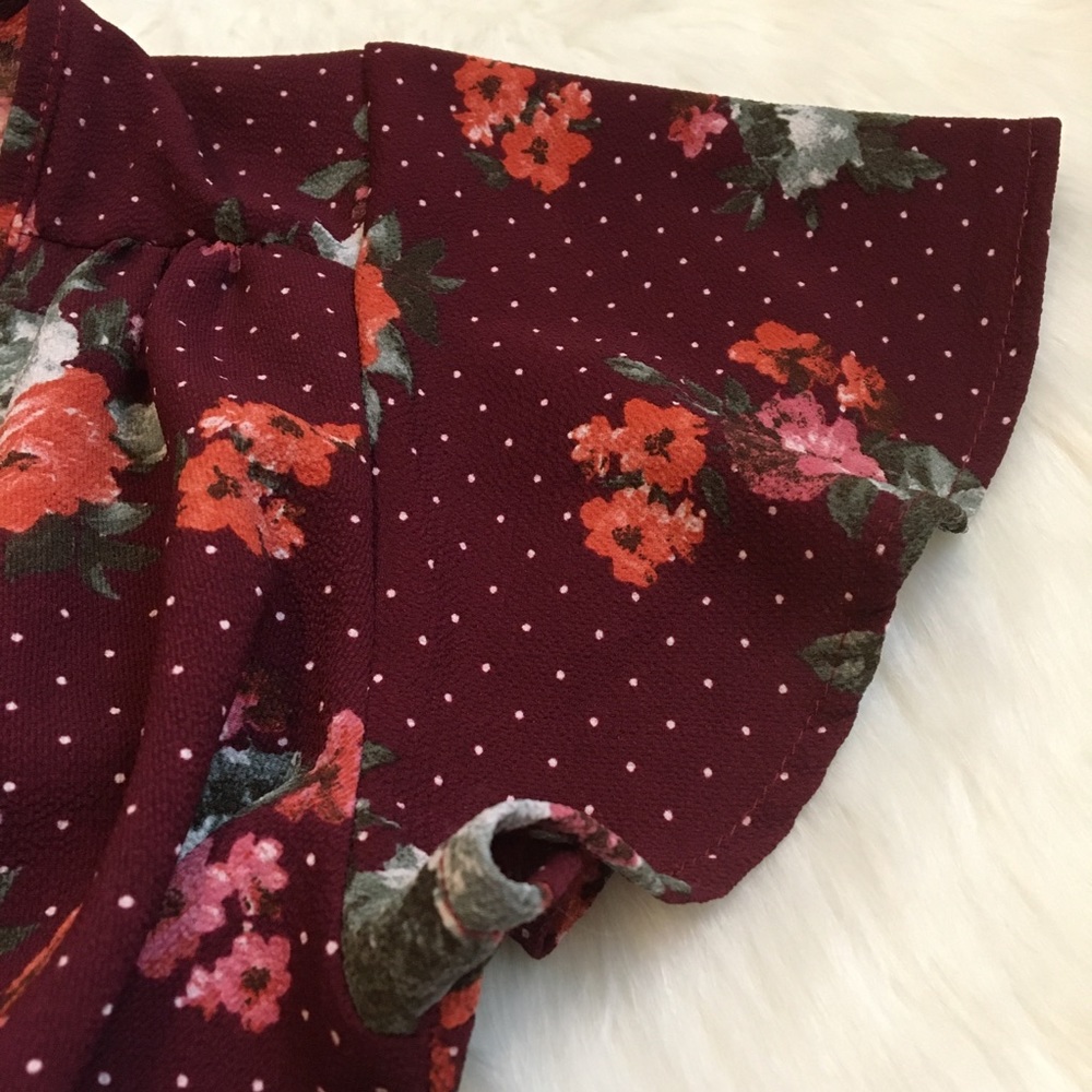 Superfoxx | Surplice Flutter Sleeve High Low Flor… - image 5